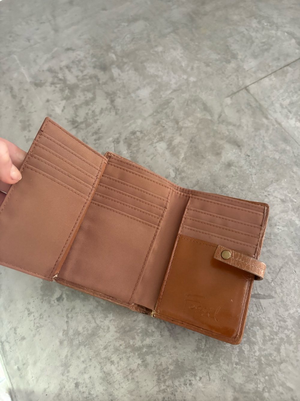 vintage Fossil multicolor striped patchwork leather wallet. - Picture 5 of 6